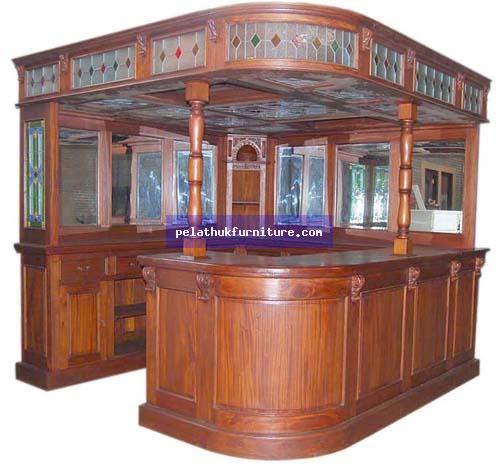 Mahogany Corner Bar Indonesia Furniture