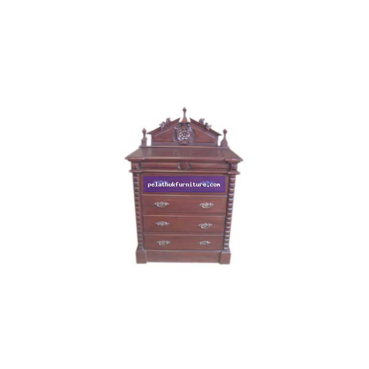 Mahogany Victorian Bedside Chest Indonesia Furniture