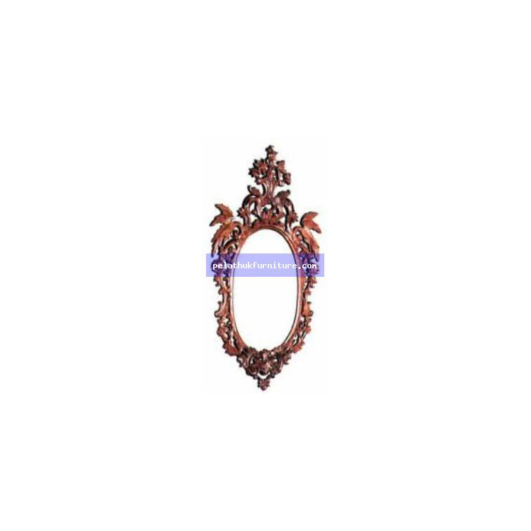 Oval Bird Carved Mirror Large Indonesia Furniture