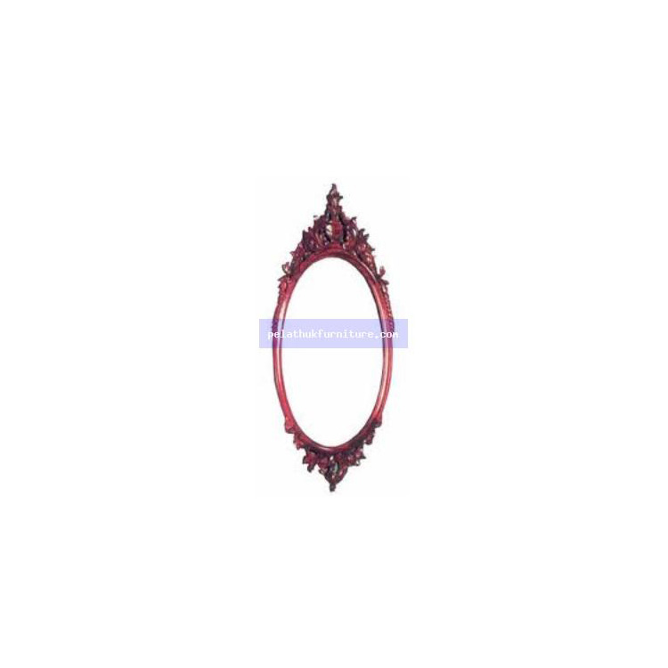 Oval Cup Carved Mirror Indonesia Furniture