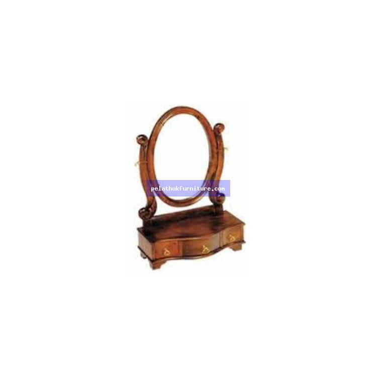 Oval Mirror with 3 Drawer Indonesia Furniture