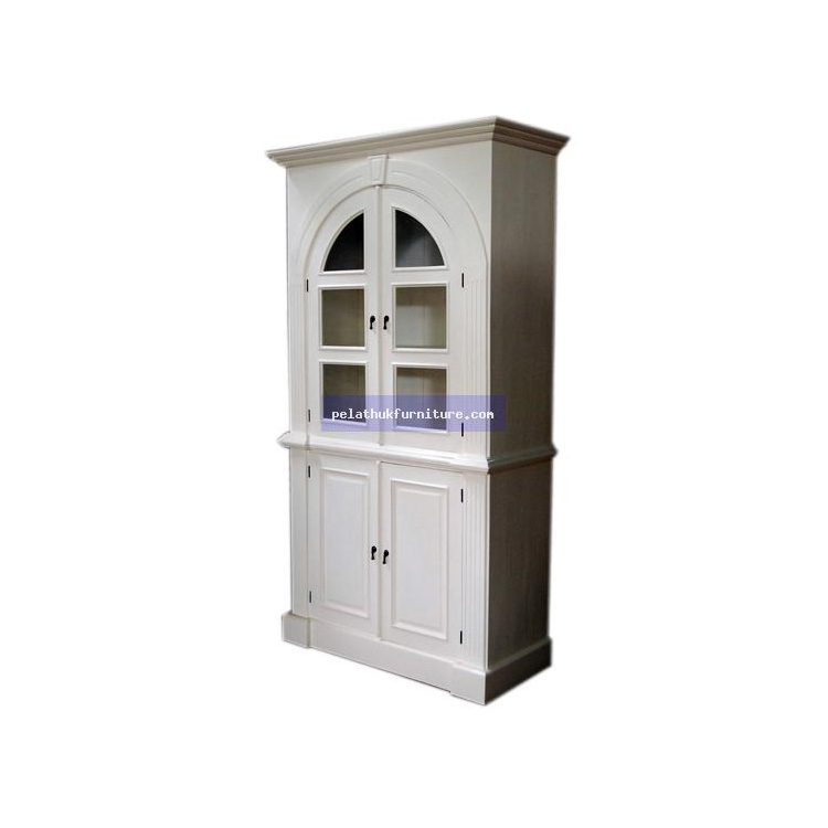 Curved Door Bookcase Indonesia Furniture