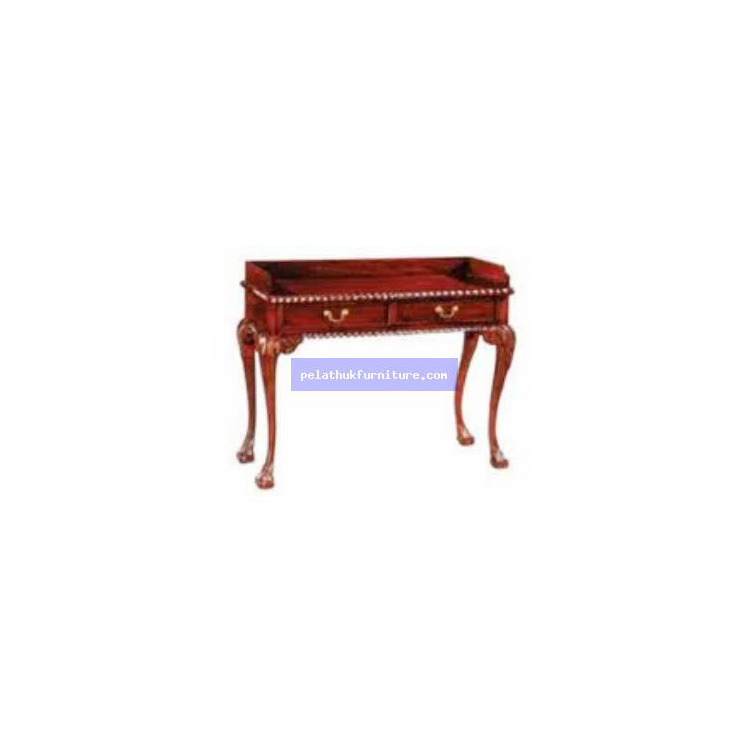 Railed 2 drawer Writing Table Indonesia Furniture