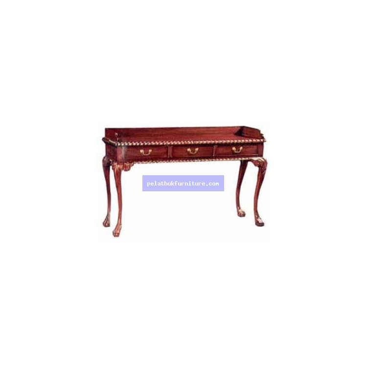 Railed 3 Drawer Writing Table Indonesia Furniture