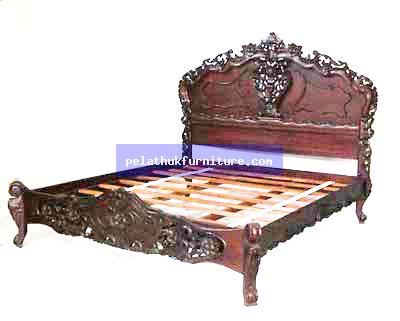 Rococo Bed Queen Indonesia Furniture