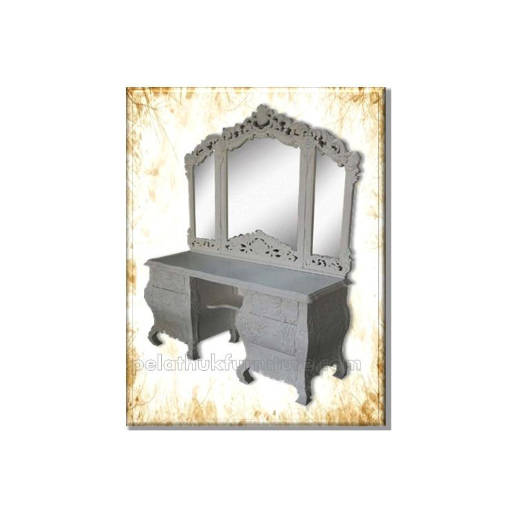 Rococo Dressing Table White Indonesia Furniture