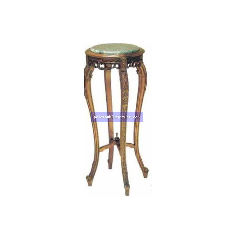 Round Flowerstand with Marble Indonesia Furniture