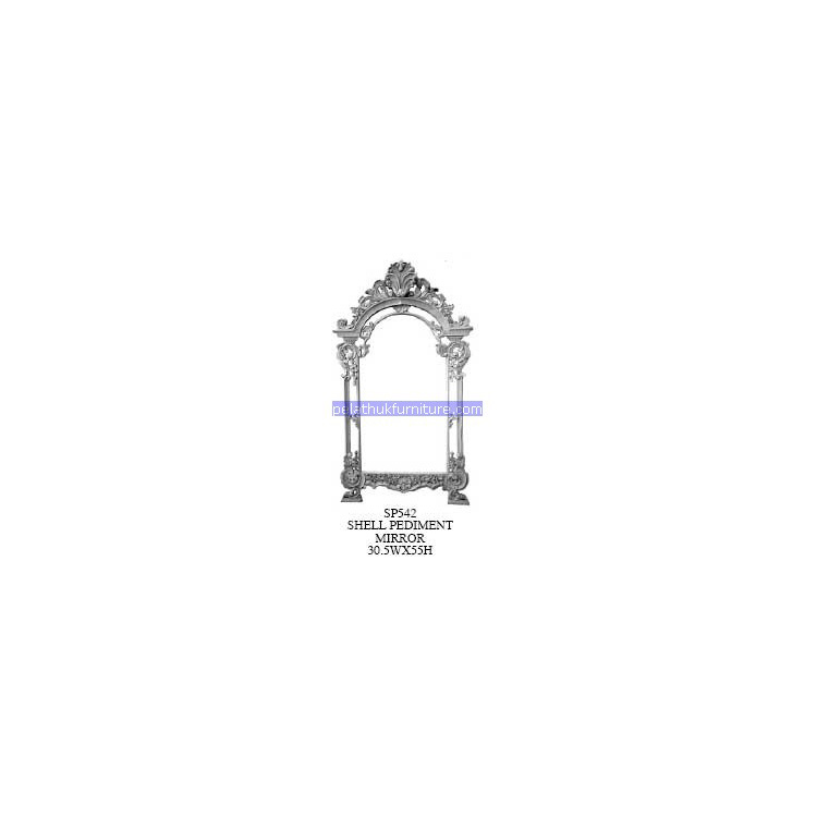 Shell Pediment Mirror Indonesia Furniture