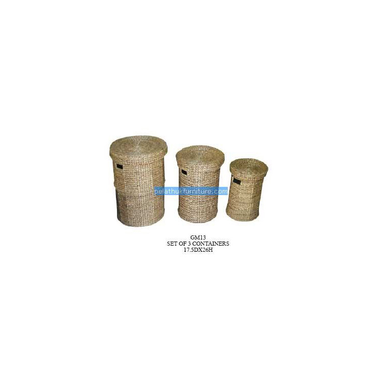Set of 3 Containers Indonesia Furniture