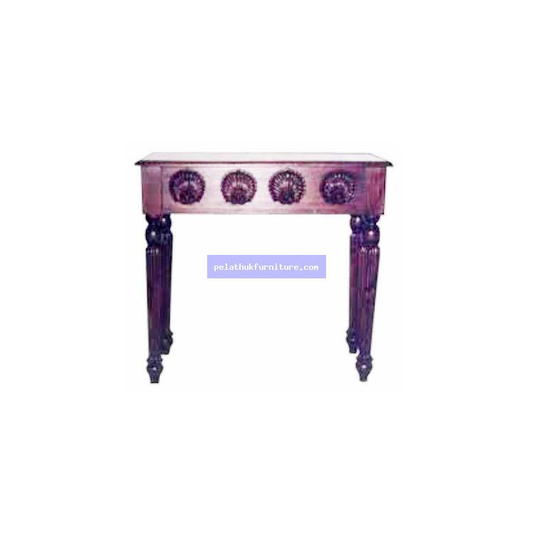 Shell Carved Table with Marble Indonesia Furniture