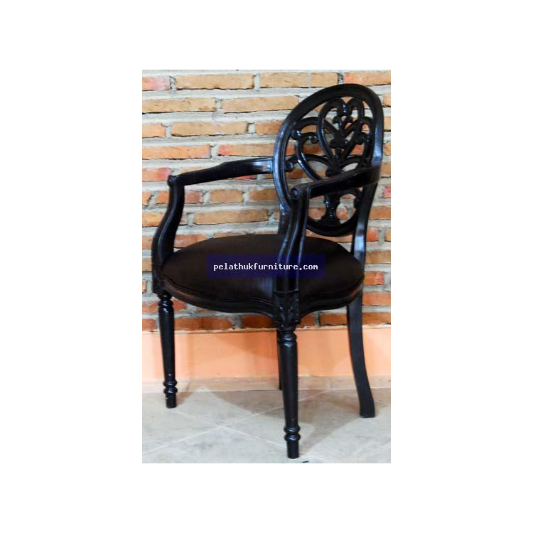Spider Arm Chair with leather Indonesia Furniture