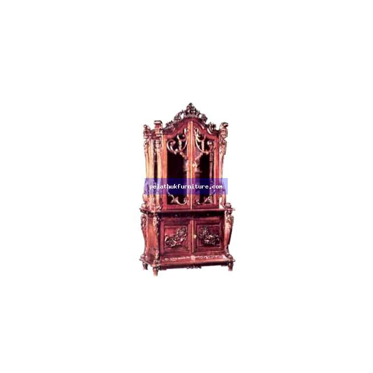 Two Door Heavy Carved Cabinet. Indonesia Furniture