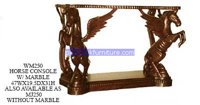 Horse Console with marble Indonesia Furniture