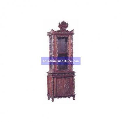 1 Door Baroque Display cabinet. Antique Reproductions  Cabinets, Bookcases, Sideboards  Indonesia Furniture