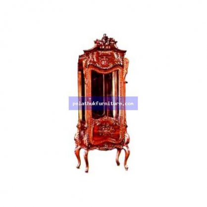 1 Door Carved Display Cabinet Antique Reproductions  Cabinets, Bookcases, Sideboards  Indonesia Furniture