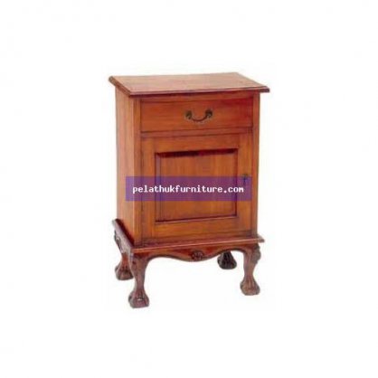 1 Door Chippendale Bedside Cabinet Antique Reproductions  Bedside Chests Indonesia Furniture