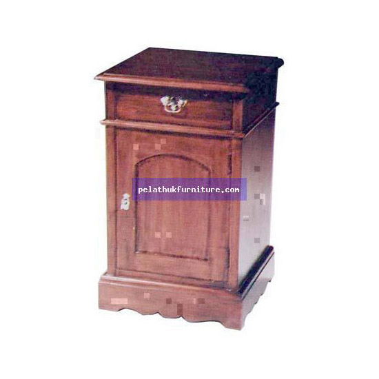 1 Door and  Drawer Cabinet Antique Reproductions  Bedside Chests Indonesia Furniture
