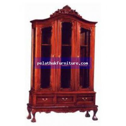 3 Door Chippendale Cabinet with Drawer Antique Reproductions  Cabinets, Bookcases, Sideboards  Indonesia Furniture
