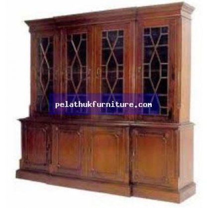 4 Doors Breakfront Bookcase Antique Reproductions  Cabinets, Bookcases, Sideboards  Indonesia Furniture