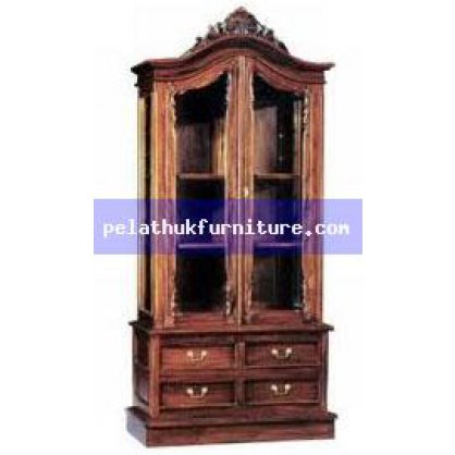 4 Drawer Chippendale Display Cabinet Antique Reproductions  Cabinets, Bookcases, Sideboards  Indonesia Furniture