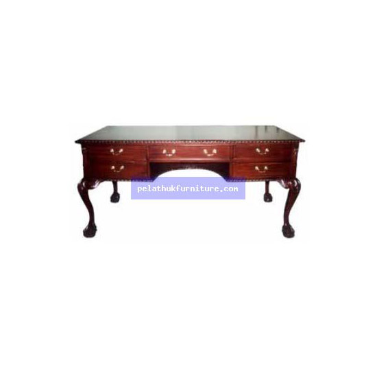 5 Drawer Chippendale  Writing Desk Antique Reproductions  Desks, Bureaus and Writing Tables Indonesia Furniture