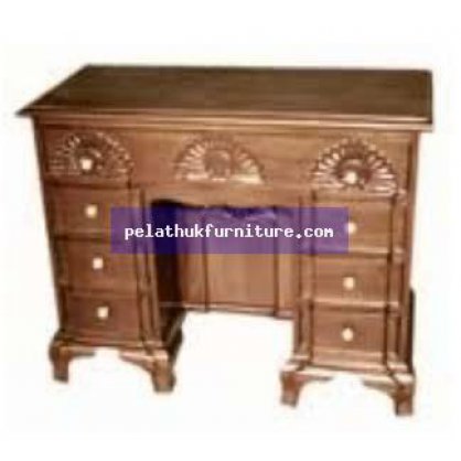 American Shell Blockfront Desk Antique Reproductions  Desks, Bureaus and Writing Tables Indonesia Furniture