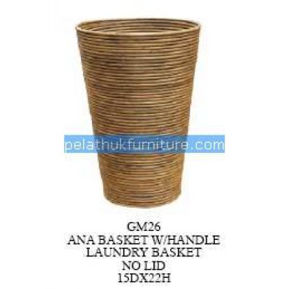 Anna Basket With Handle Laundry Basket Antique Reproductions   Indonesia Furniture