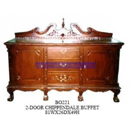 2 Door Chippendake Buffer Antique Reproductions   Indonesia Furniture