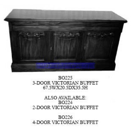 3 Door Victorian Buffer Antique Reproductions   Indonesia Furniture