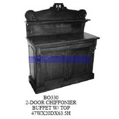 2 Door Chiffonier Buffet With Top Antique Reproductions   Indonesia Furniture