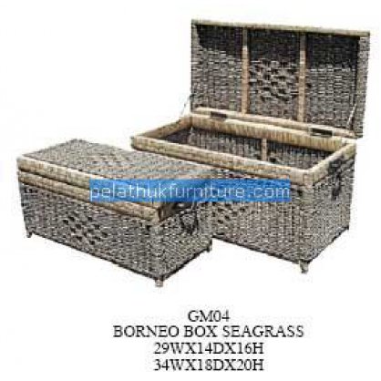 Borneo Box Seagrass Antique Reproductions   Indonesia Furniture