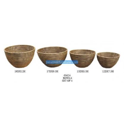 Bowls set of 4 Antique Reproductions   Indonesia Furniture