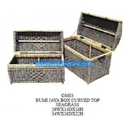 Bumi Jaya Box Curved Top Seagrass Antique Reproductions   Indonesia Furniture