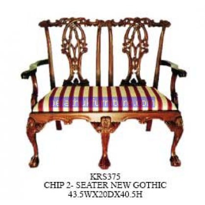 2 Seater New Gothic Antique Reproductions   Indonesia Furniture