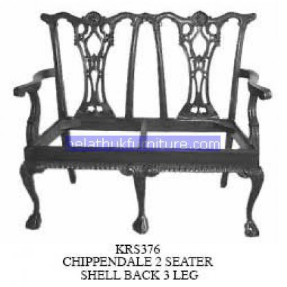 2 Seater Shell Back 3 Leg Antique Reproductions   Indonesia Furniture