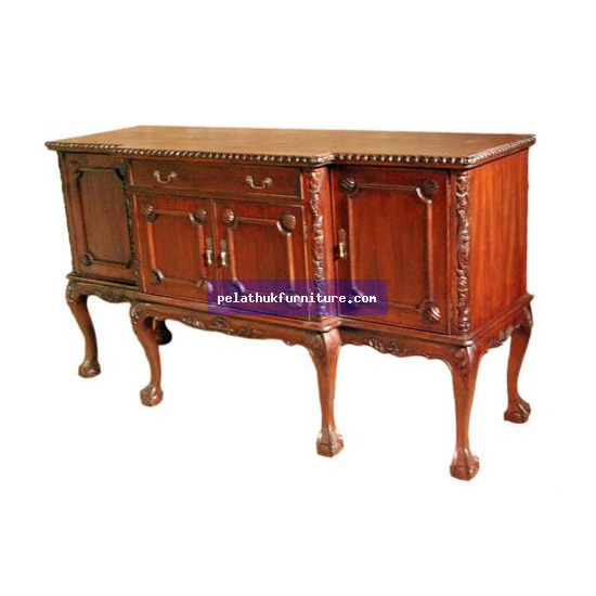 Chippendale 4 Door Buffet . Antique Reproductions  Cabinets, Bookcases, Sideboards  Indonesia Furniture