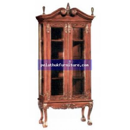 Chippendale Curio Cabinet. Antique Reproductions  Cabinets, Bookcases, Sideboards  Indonesia Furniture