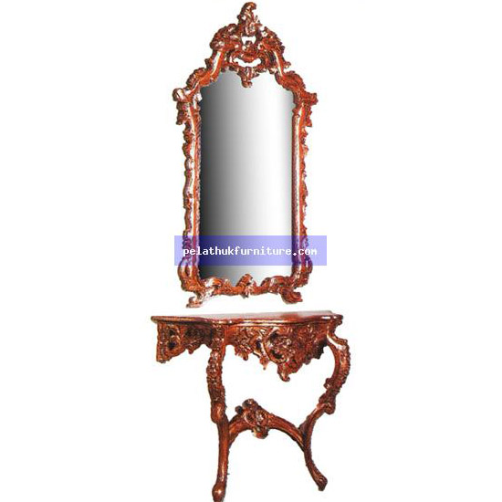 Console Table with Mirror . Antique Reproductions  Dressing Tables and Mirrors Indonesia Furniture