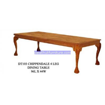 Chippendale 4 Leg Dinning Table Antique Reproductions   Indonesia Furniture