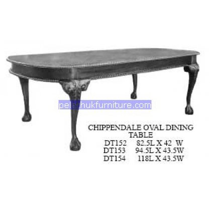 Chippendale Oval dinning Tabe Antique Reproductions   Indonesia Furniture