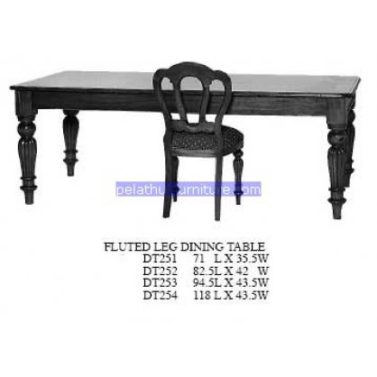 Fluted Leg dinning Table Antique Reproductions   Indonesia Furniture