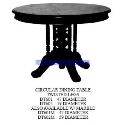 Circular Dinning Table Twisted legs Antique Reproductions   Indonesia Furniture