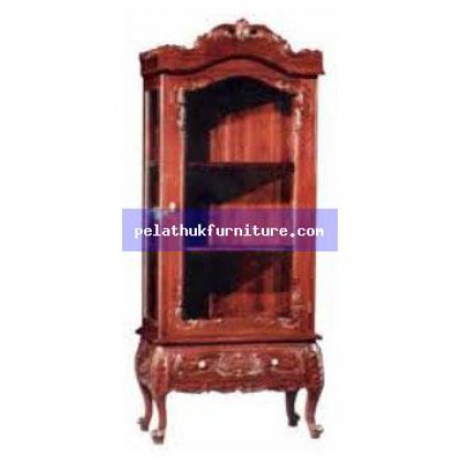 Display Cabinet with Drawer Antique Reproductions  Cabinets, Bookcases, Sideboards  Indonesia Furniture