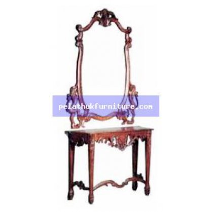 Duth Lion Console with Mirror Antique Reproductions  Dressing Tables and Mirrors Indonesia Furniture