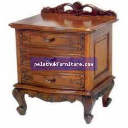 French 3 Drawer Chest Antique Reproductions  Bedside Chests Indonesia Furniture