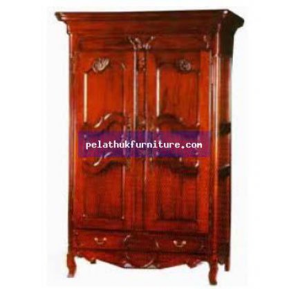 French Mahogany TV Cabinet Antique Reproductions  Armoires Indonesia Furniture