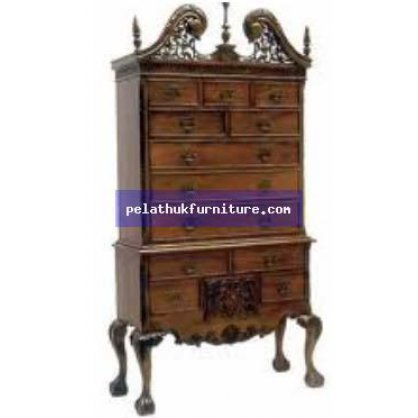 Full Size Tall Boy Antique Reproductions  Cabinets, Bookcases, Sideboards  Indonesia Furniture