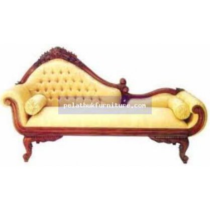 Grape Carved Single Ended Sofa Antique Reproductions  Chairs, Stools and Sofas Indonesia Furniture