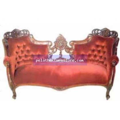 HEavy Carved Double Ended Sofa Antique Reproductions  Chairs, Stools and Sofas Indonesia Furniture
