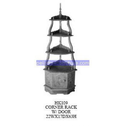 Corner Rack With Door Antique Reproductions   Indonesia Furniture